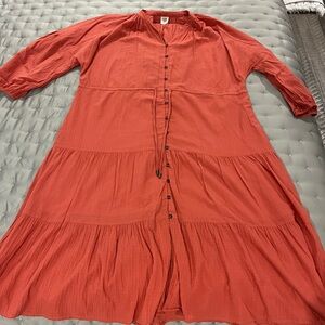 Good Hart Rust Button-Down Dress